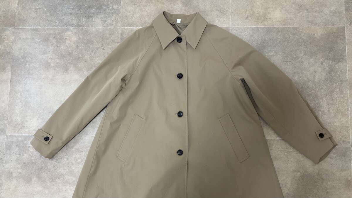 GUバルマカーンAラインハーフコート　BEIGE