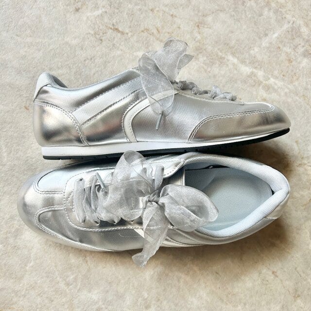 GU リボンスニーカー SILVER GU リボンスニーカー SILVER