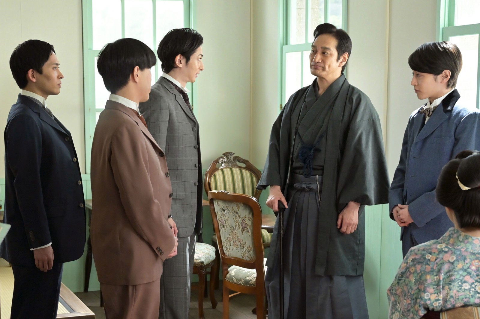 平埜生成、坂口涼太郎、古川雄大、谷田歩ら「風、薫る」第38話（C）NHK