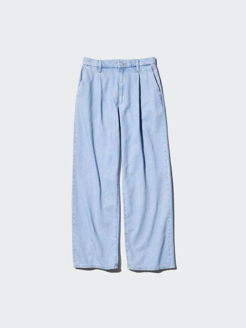 ドレープデニムタックパンツ 2024夏ユニクロドレープデニムタックパンツ