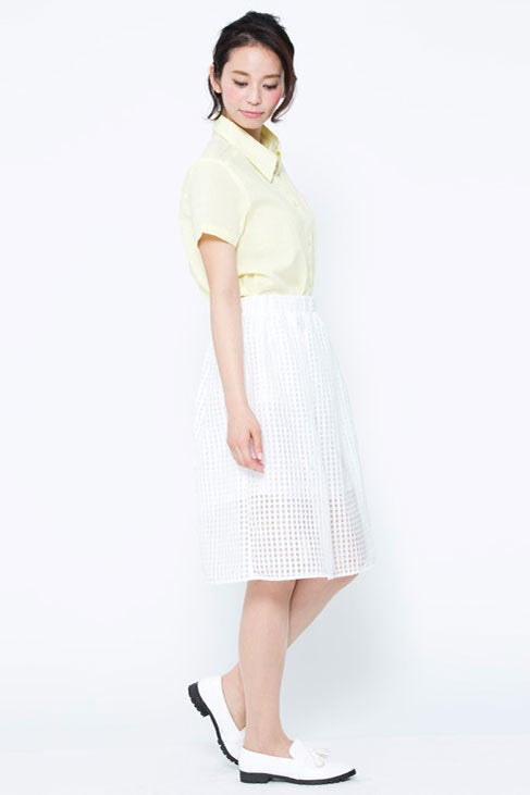 シースルーギンガムフレアスカート「DEPARTMENT」1,490円（税込）