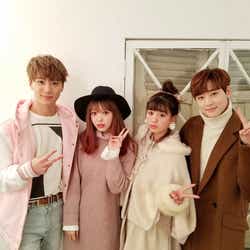モデルプレス - にこるん&のあにゃん×U-KISSケビン&ジュン、カップルさながらの初共演