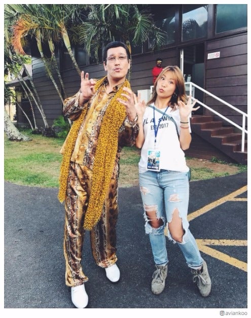 「テラハ」エビアン、ピコ太郎との“PPAP”2ショット公開に驚き・羨望の声