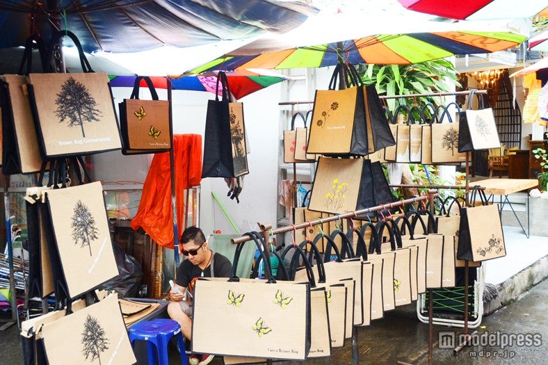 お洒落なエコバッグを売るお店