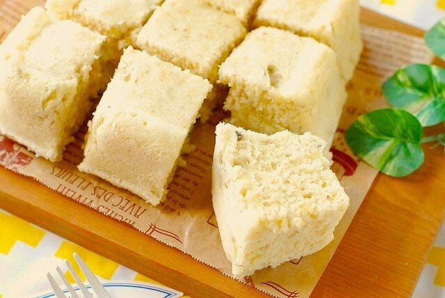 バナナ蒸しケーキの完成