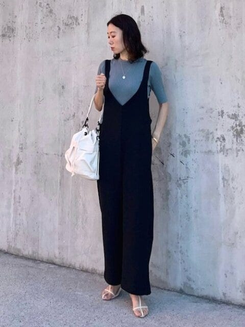 サロペット　コーデ　夏