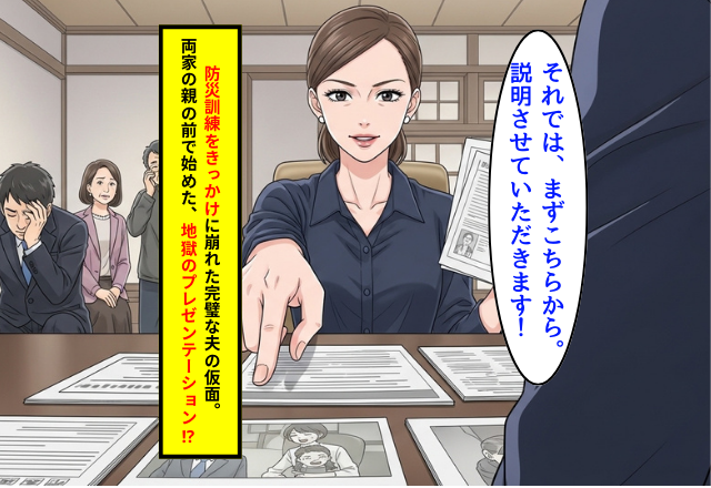 防災訓練で崩れた完璧な夫の仮面。第三者の視線から暴かれた不貞の結末