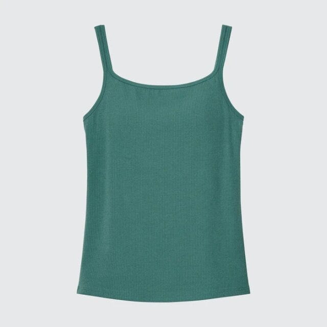 ユニクロ　uniqlo　レディース　おすすめ　オススメ　コスパ　2023　春夏　タンクトップ　インナー　エアリズムコットンブラタンクトップ　ブラタンクトップ　エアリズム