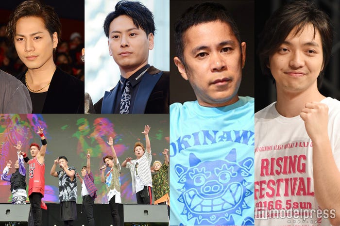 (時計回りに)登坂広臣、山下健二郎、岡村隆史、三浦大知、GENERATIONS (C)モデルプレス