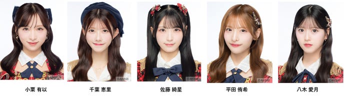 小栗有以、千葉恵里、佐藤綺星、平田侑希、八木愛月(提供写真)