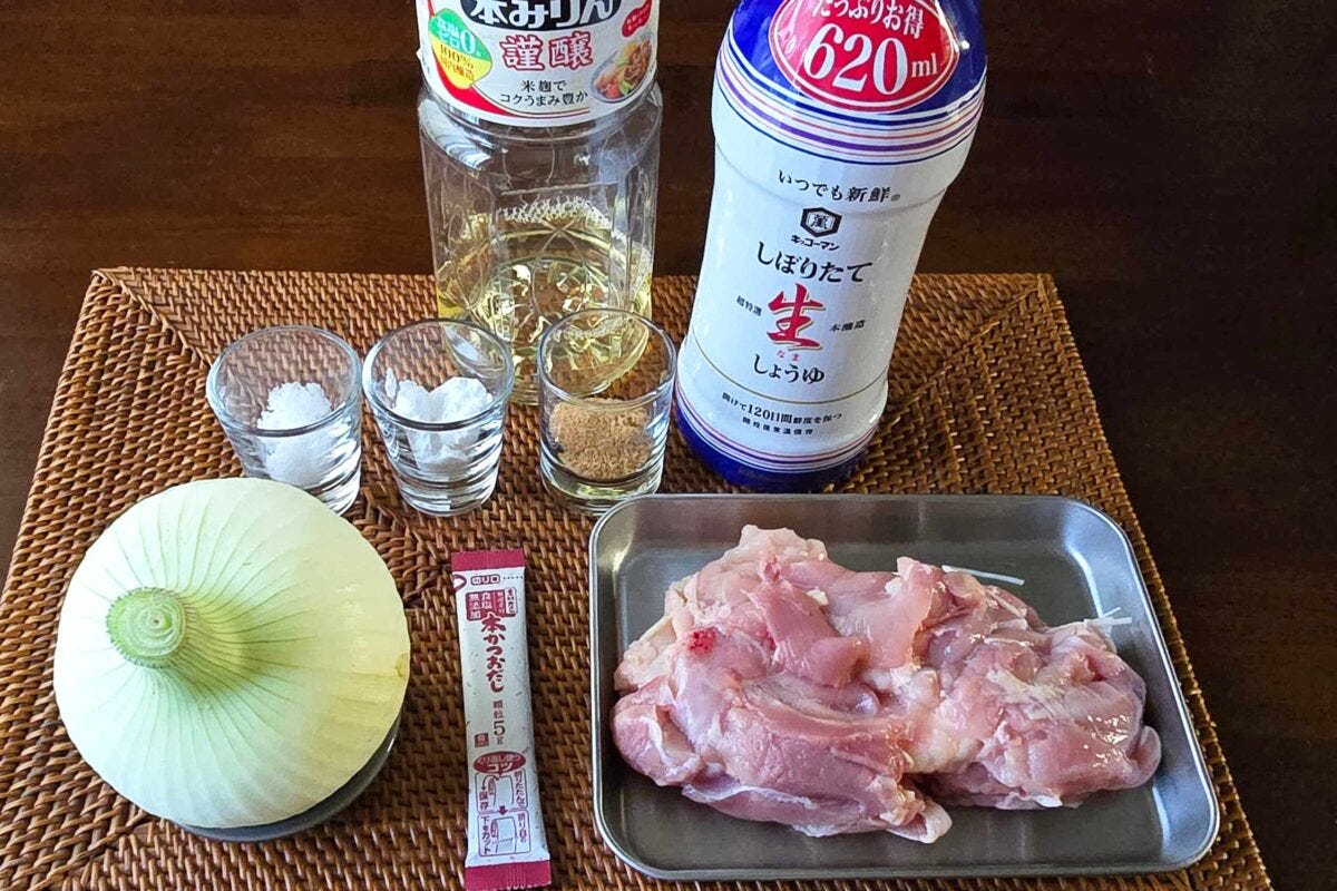 鶏と新玉ねぎのとろとろ煮・材料