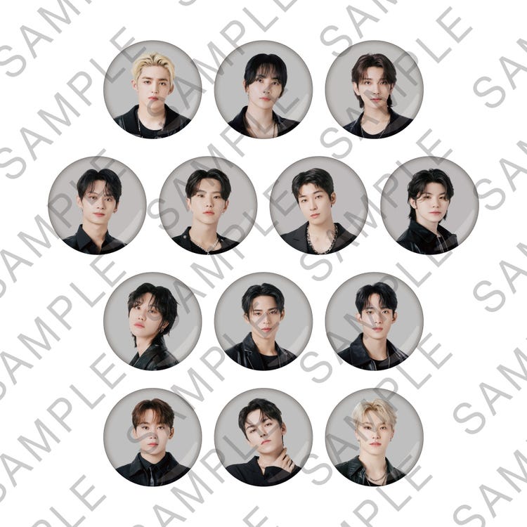 SEVENTEEN LOVE スクエア缶バッジ 堅 ウォヌ 3個セット