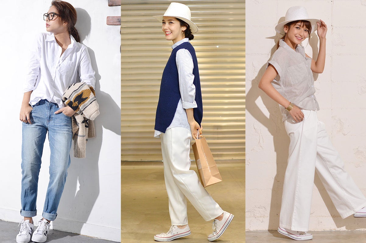 コットンシャツで作る！大人の洗練された清楚カジュアル