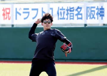 阪神・ドラ1立石 地元の反響「すごい祝福してくれる」母校で自主トレ公開「毎回の練習で何かしら成長したい」【一問一答】