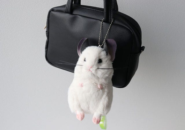 ボールチェーン 吉徳チンチラのぬいぐるみポーチボールチェーン