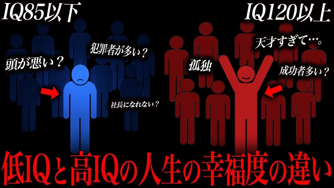 たっくーTV、IQ人生への影響をお金・犯罪・健康・幸福の4つの視点で検証