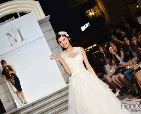 テラハ島袋聖南、純白ウェディングドレスで魅了 神戸の夜景にうっとり「結婚式したい!」
