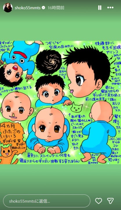 中川翔子Instagramストーリーズより