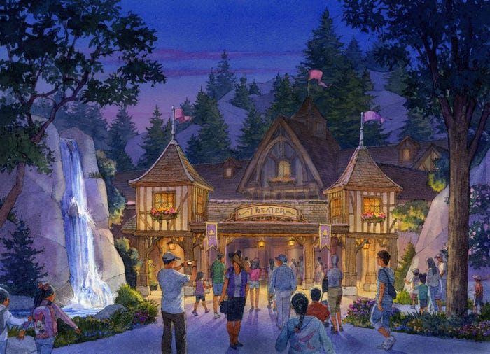 ライブエンターテイメントシアターの外観/イメージ(C)Disney