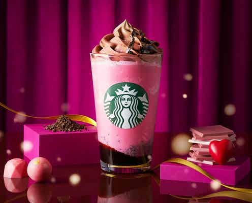 スタバ、美しいピンク色の新作「ルビー ショコラ シンフォニー フラペチーノ」チョコの甘さに華やかな酸味がアクセント