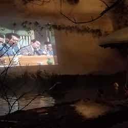 お風呂に浸かりながら見る映画／画像提供：那須温泉旅館協同組合・那須フィルムコミッション