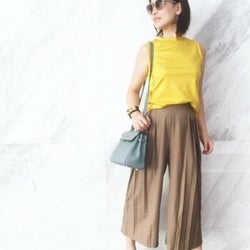 夏はとろみパンツで着痩せ見え! ONOFF使えるスッキリきれいめコーデ10選♪