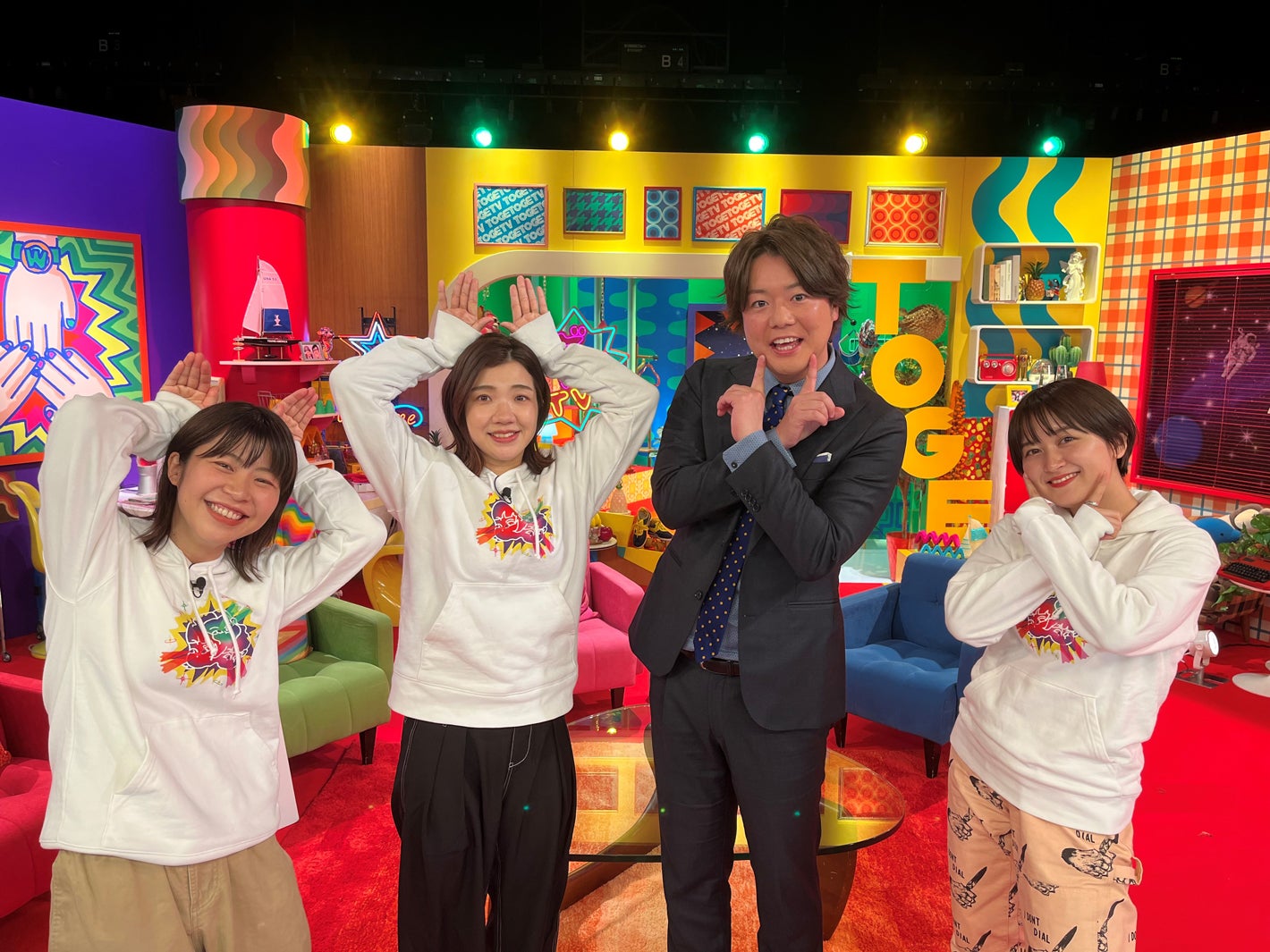 加納、福田麻貴、シュウペイ、サーヤ（C）テレビ朝日