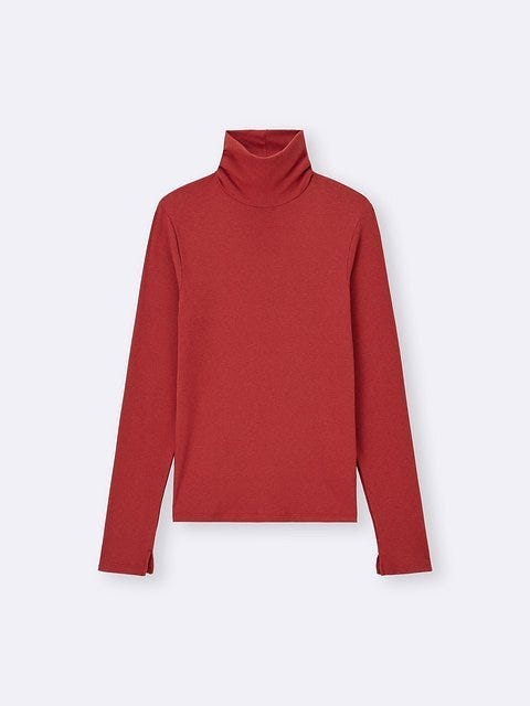 GU ウォームリブタートルネックT GUのウォームリブタートルネックT