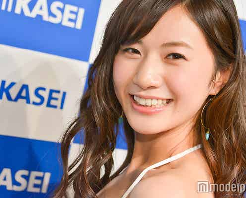女子大卒業後いきなり抜擢!大伴理奈、ビキニ姿で圧倒的美ボディ披露<旭化成キャンペーンガール>