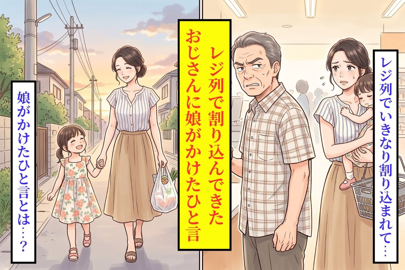 「順番、守れないの？」レジで横入りされた私の代わりに、５歳の娘が口にした一言