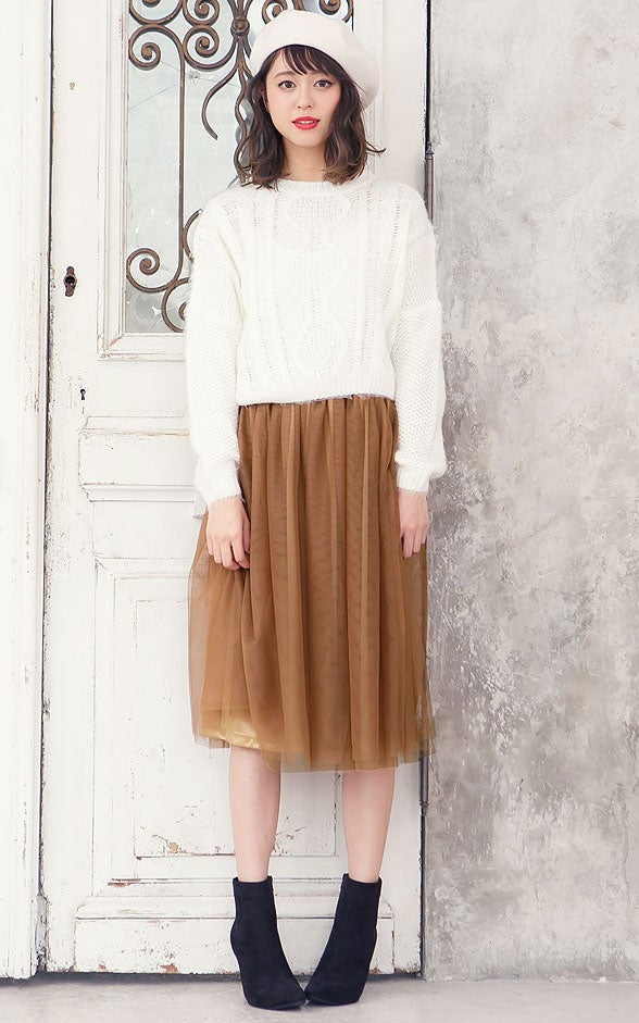 ウエストゴム☆フレアチュールスカート「神戸レタス」1490円（税込）／画像提供：神戸レタス