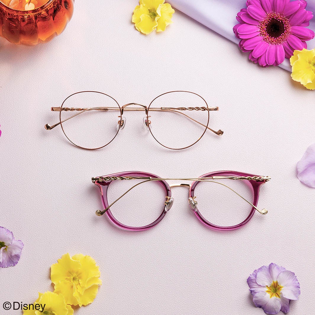 「白雪姫」＆「ラプンツェル」のアイウェア（提供写真）