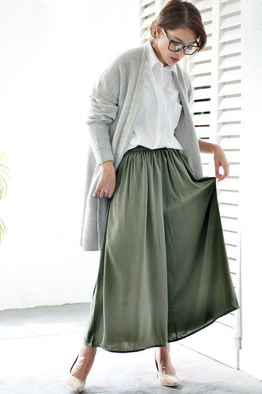 上品ドレープのシンプルガウチョパンツ「coca」5,990円(税込)/画像提供:coca