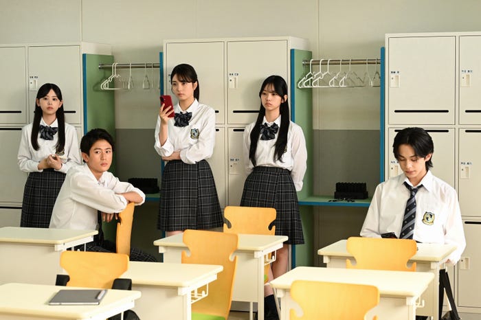 梶原叶渚、西浦心乃助、堀口真帆、北里琉、難波碧空「GTO」第6話(C)カンテレ