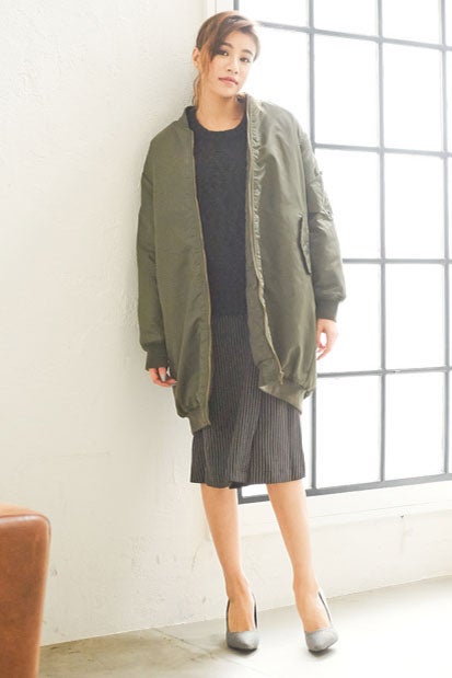 MA-1中綿ロングブルゾン「Re:EDIT by GALSTAR」5,998円（税込）／画像提供：Re:EDIT by GALSTAR