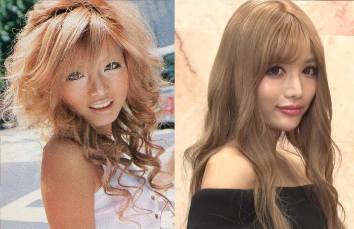 渋谷ギャルのbefore after (C)モフジテレビ