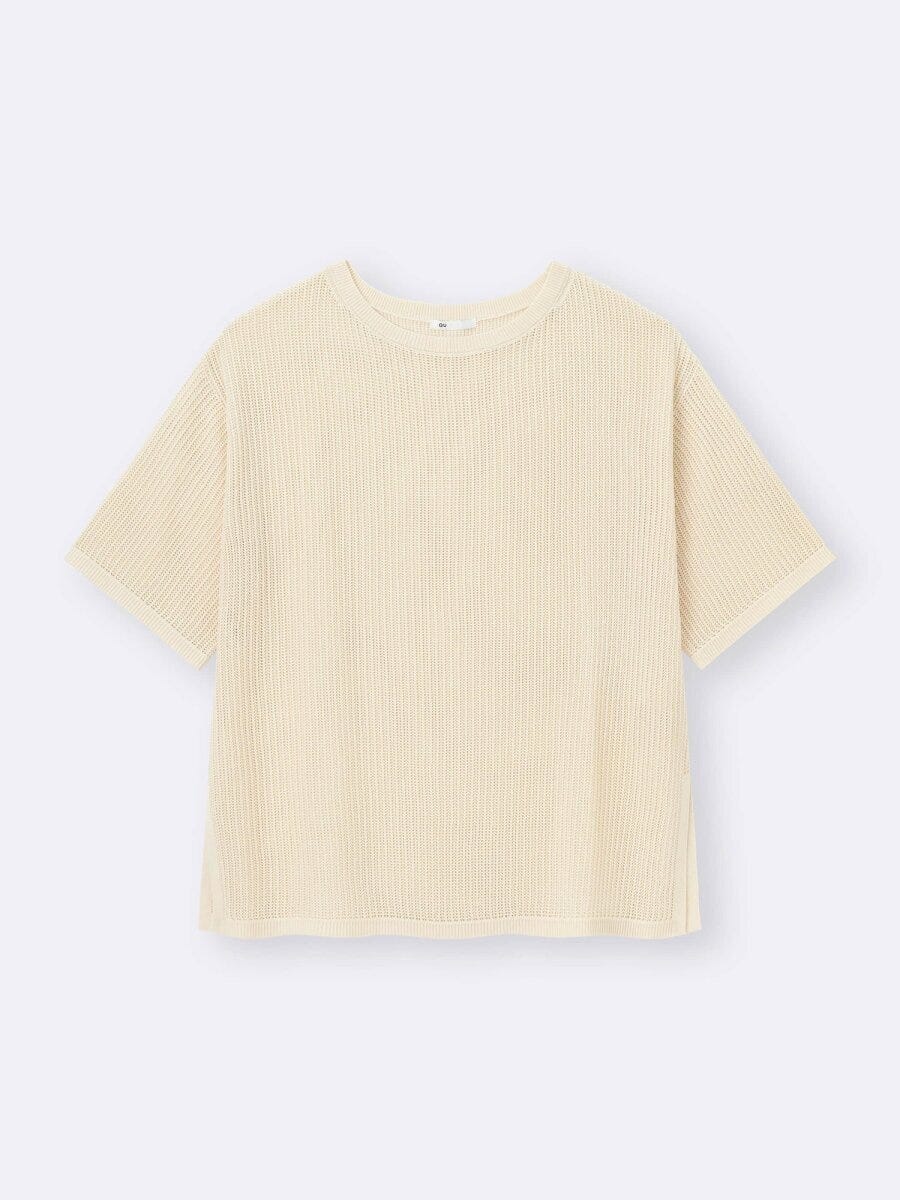 GUのメッシュニットオーバーサイズプルオーバー