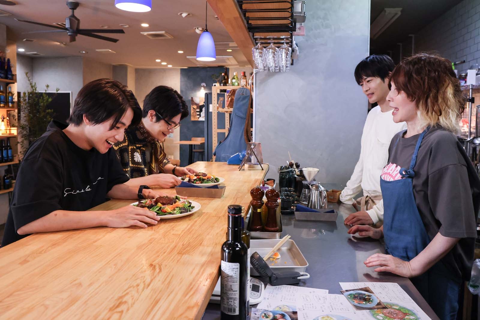 （左から時計回りに）木戸大聖、井之脇海、松下洸平、YOU「9ボーダー」第7話より（C）TBS