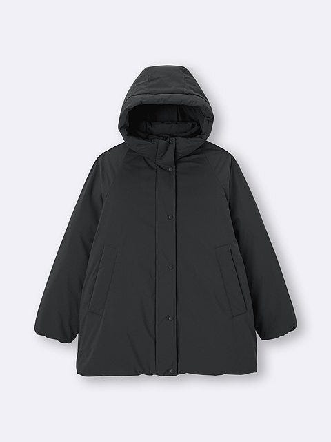 GU ウォームパデッドステッチレスコート GUのウォームパデッドステッチレスコート