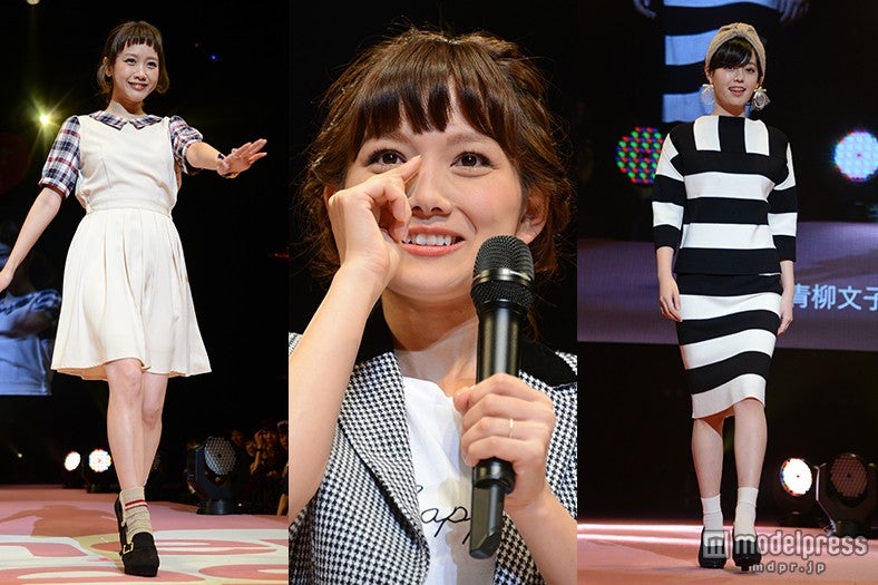 号泣モデル続出、温かい空気に包まれた「mer fes．2014」（左より）田中里奈、武智志穂、青柳文子【モデルプレス】