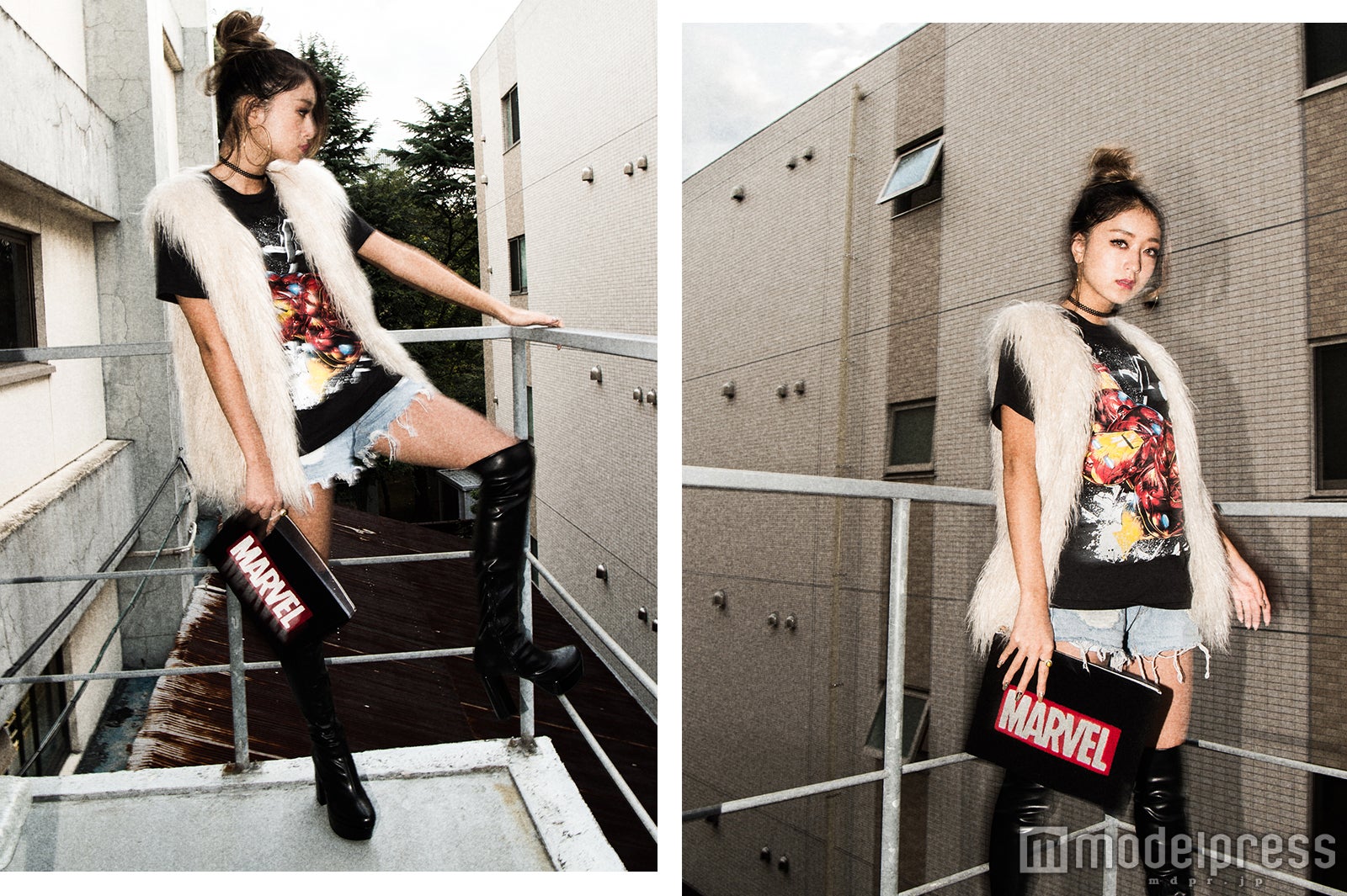 みちょぱ×アイアンマン （C）モデルプレス