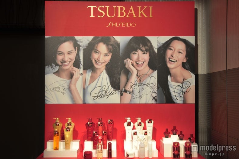 会場内のTSUBAKI製品展示ブース