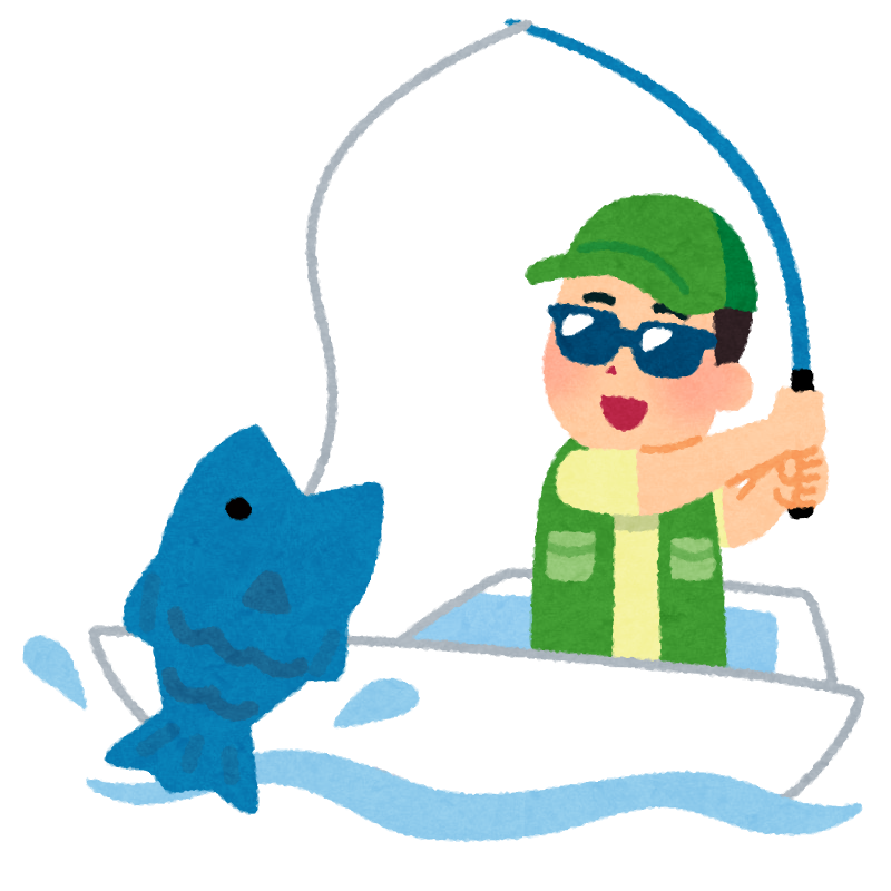 海釣りのイラスト