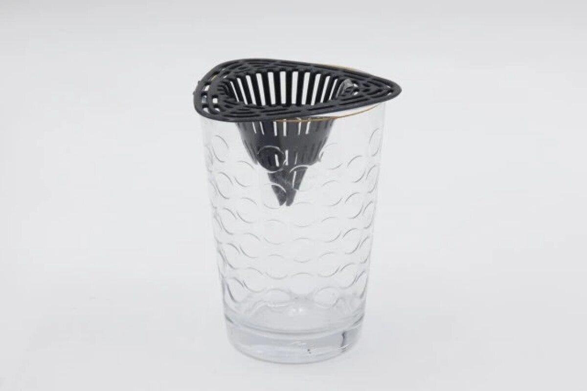 ダイソー　鉢底ネット（7.1cm×7.5cm×4.5cm、6個組）　使用例　水耕栽培