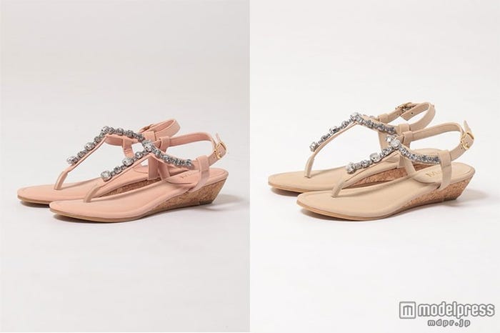 ビジュー付トングサンダル「M.deux」7,452円(税込)