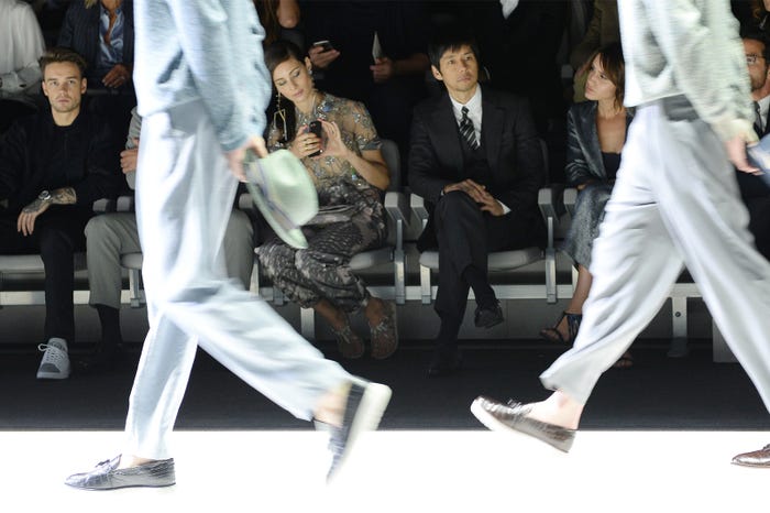 ファッションショーを観覧/ワンダイレクションのリアム・ペイン、西島秀俊(提供写真)