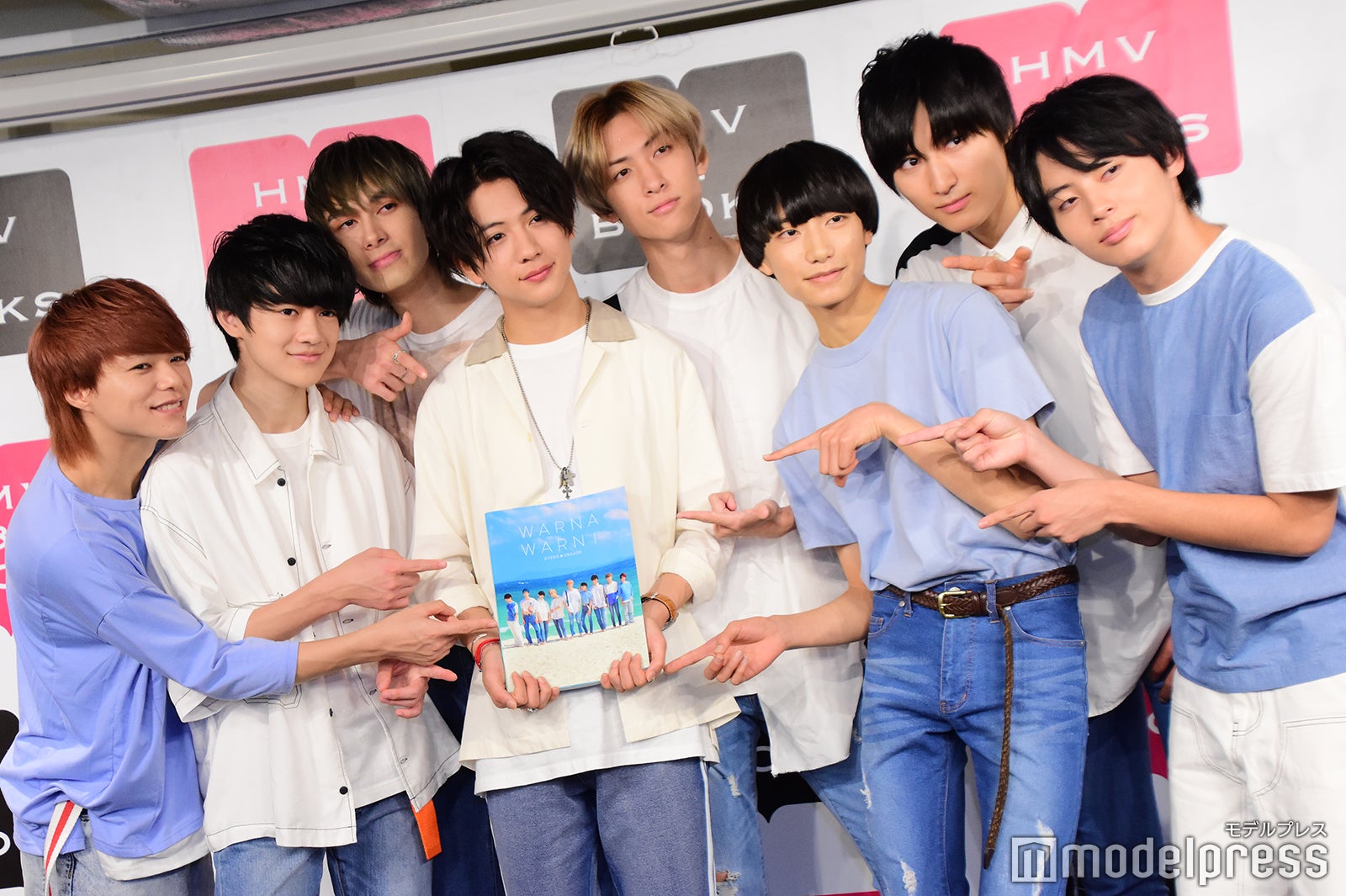 （前列左から）伊藤壮吾、田中洸希、柴崎楽、松村和哉（後列左から）志村玲於、ジャン海渡、古川毅、飯島颯（C）モデルプレス