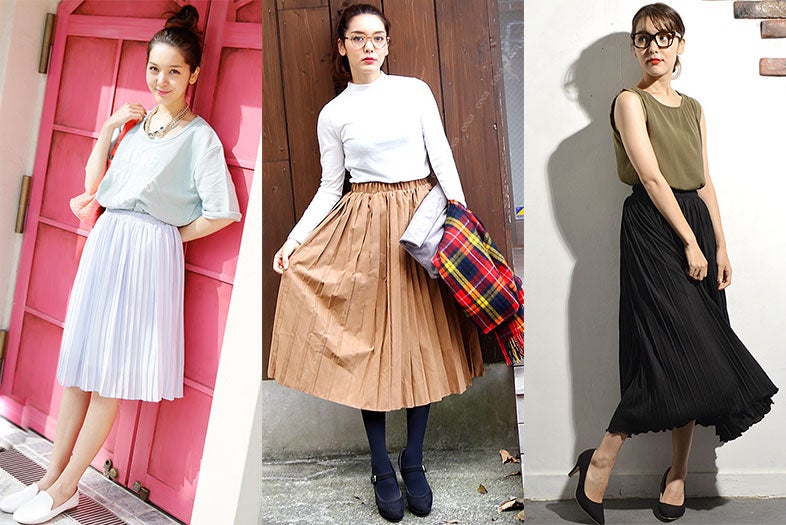 レトロ可愛い！この秋は「プリーツスカート」で大人な美シルエットに