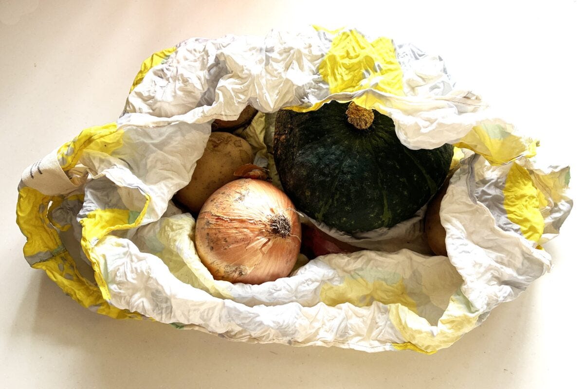 買い物袋・エコバッグ・野菜