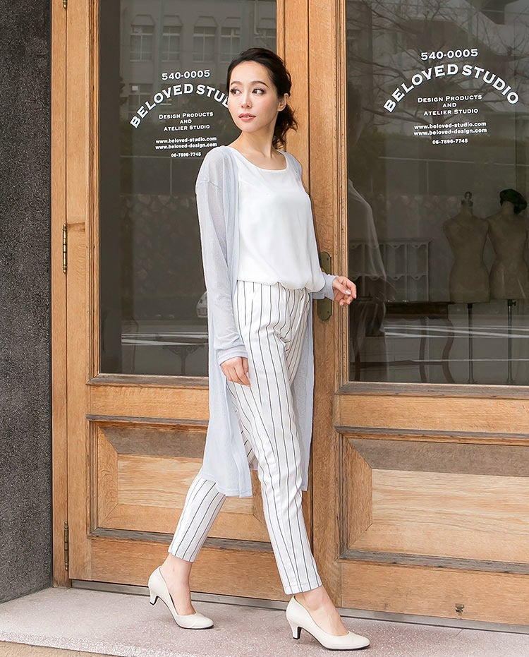 スラブニット風素材☆長袖シースルーロングカーディガン「神戸レタス」690円（税込）／画像提供：神戸レタス